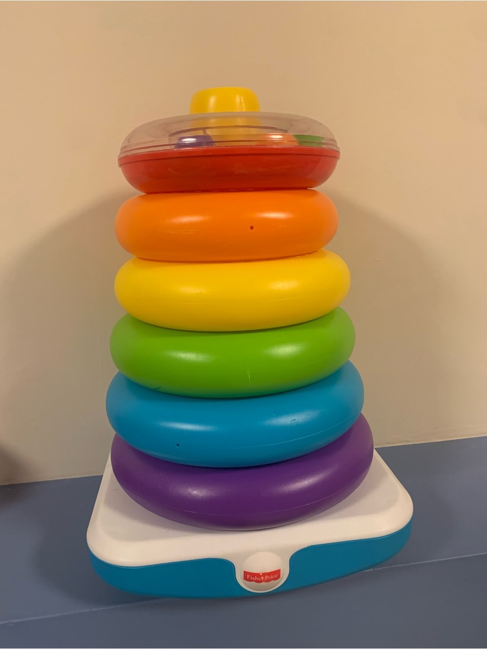 Fisher-Price Giant Rainbow Rock-A-Stack Stacking Rings Toy